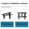 QICBYING Tilt TV Ceiling Mount Double Pole Height Adjustable TV Wall Bracket, Fits 60-100 Inch TV(3M) view 4