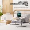 Altsuceser Laptop Bed Tray Table, Height Adjustable Bed Desk Portable Standing Table with USB Fan Lamp and Foldable Legs Suitable for Sofas, Sofa Chairs and Bedrooms White view 3