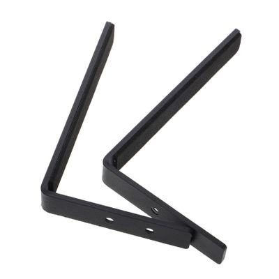 Zerodeko 2pcs Wall Mount Bracket for Soundbar Easy Installation Speaker Stands for Desktop Wall Space-Saving Metal Soundbar Mounting Bracket Decorative Audio Speaker Support Black