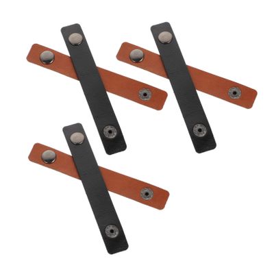 DOITOOL Leather Bobbin Winder Kit 6pcs Earphones Manager Usb Cord Holder Cable Ties for Organizing Electronics