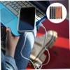 DOITOOL Leather Bobbin Winder Kit 6pcs Earphones Manager Usb Cord Holder Cable Ties for Organizing Electronics view 3