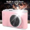 Digital Camera,4K Vlogging Camera for,16X Zoom Anti Shake,Point and Shoot Digital Camera with Fill Light,2.4inch Screen Compact Small Camera for Boys Girls Kids (64GB) view 3