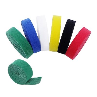 5M Self Adhesive Fastener 10/12/15/20/25mm Hook Loop Tape Organizer Reusable Cable Management Straps DIY Accessories Cable Ties(WHITE,15mm (1 Roll))