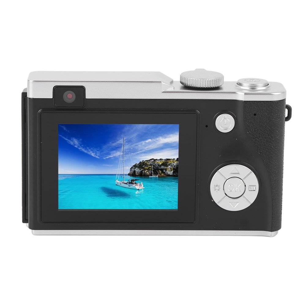 Digital Camera,4K Vlogging Camera for YouTube,16X Digital Zoom Anti Shake,Digital Video Recording Camera,2.4inch Screen Compact Small Camera for Boys Girls Kids (No Memory Card)