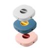 FELTECHELECTR 3pcs Portable Charging Cable Organizer Rotating Design Compact Data Cable Storage Box for Travel Mobile Phone Accessories Yellow White Gray view 1