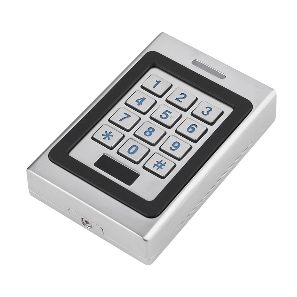 IP67 Security Access Control Keypad with Strong Zinc Alloy Electroplated Anti Case and Luminous Keyboard, Door Access Stand Alone Keypad Support Proximity Card