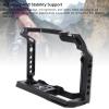 Camera Full Cage,Aluminum Alloy Video Camera Cage for with Cold Shoe Mount,Equipped with 3/8 inch and 1/4 inch Screw Holes,Camera Cage for view 3