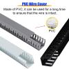 4 Pack Open Slot Cable Management Raceway With Cover, Self Adhesive Electrical Wire Trunking, Under Desk Cord Channel For Hide Network Cables/Computer Power Wires(H14/7 in(40mm) W 1 4/7 in(40mm)) view 3