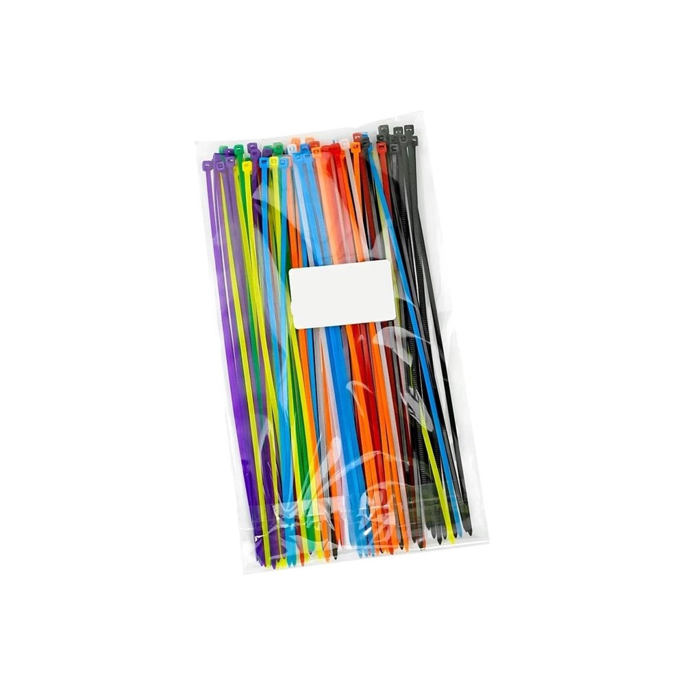 3 * 200mm Self-Locking Nylon Cable Ties 8 Inch 100PCS Plastic Zip Tie Binding Wrap Straps(Multicolor)