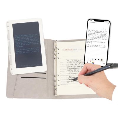 Digital Smart Pen Notebook and Writing Board Set,Smart Pen Writing Set Real Time Digitization Sync,Convert to Text,Storing & Sharing Paper Notes (Black)