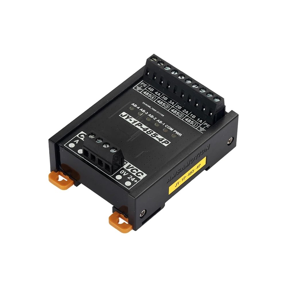 1P-485-4P Repeater with Adapter Plug RS485 Hub Network Industrial Grade Amplifier Distance Extender(1P-485-4P eco)
