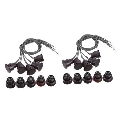 ABOOFAN 2sets Window Sensors Magnetic Reed Black for Security Alarm Door Alarm Window Easy Install 5pcs*2