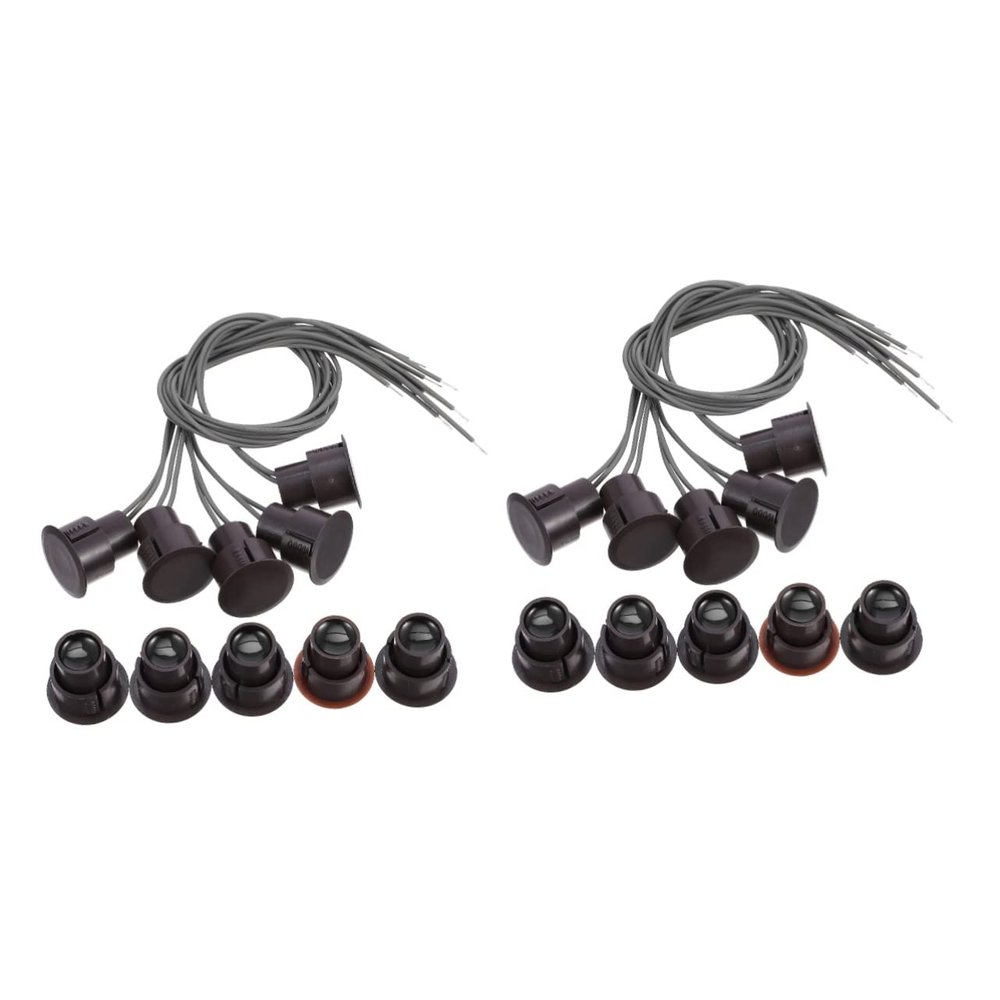 ABOOFAN 2sets Window Sensors Magnetic Reed Black for Security Alarm Door Alarm Window Easy Install 5pcs*2