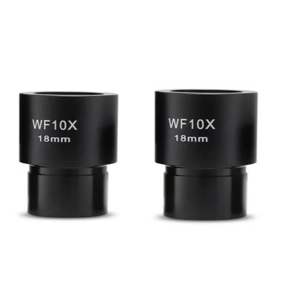 10X Biological Microscope Optical Lens WF10X 18mm Wide Angle Eyepiece with Micron Graticule Wide Angle 23.2mm Installation Size(2 PCS)