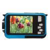 Full HD 2.7K 48MP Dual Screens Underwater Digital Camera, 16X Digital Zoom Front Rear Double Screens, for Underwater, for Travel (Blue) view 1