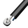 Floor Cable Raceway Cord Cover Hider Channel Self-adhesive Black Gold Silver, 1m/1.5m Wire Protector Cover Hard Electric Tube Concealer, Home Office Study Bedroom(A,W 2.4CM/0.9INCH L 1M/39INCH) view 1