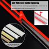 Floor Cable Raceway Cord Cover Hider Channel Self-adhesive Black Gold Silver, 1m/1.5m Wire Protector Cover Hard Electric Tube Concealer, Home Office Study Bedroom(A,W 2.4CM/0.9INCH L 1M/39INCH) view 4