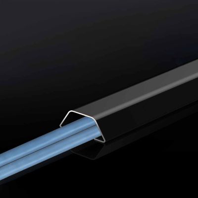 Cord/ Cable Concealer for Hide Tv Cords, Black 1 2 3 4 Pieces Wire Cable Hiders for Wall Paintable/ Floor Trunking for Electric Cables Protect Conduit, Wide 100mm 70mm 30mm 20mm(1 pc,W 38MM L 1M/39IN)