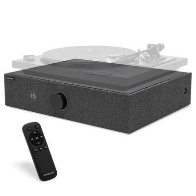 Andover Audio SpinBase MAX 2 Premium Speaker System - Bluetooth Streaming, Phono Pre-Amp, Capacitive Controls, IsoGroove Technology, Ideal for Turntables, Home Theater, and Hi-Fi Sound Setup - Black