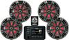 KICKER Marine Receiver and Speakers Package of 3 Items - in-Dash KM Series Digital Media Receiver & Four 6-1/2" KM Series 2-Way LED Speakers - Stereo Kit - 46KMC4 Receiver & 2X 45KM654L Speakers view 1