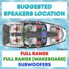 KICKER Marine Receiver and Speakers Package of 3 Items - in-Dash KM Series Digital Media Receiver & Four 6-1/2" KM Series 2-Way LED Speakers - Stereo Kit - 46KMC4 Receiver & 2X 45KM654L Speakers view 2
