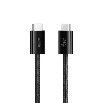 Belkin USB C to USB C Cable, 3.3ft, 240W - Type C Charger, iPhone Charger Cord, Soft, Braided, Flexible for iPhone 17, Galaxy S25, Pixel 10, MacBook, Chromebook, iPad Pro, Switch Steam Deck Black