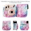 Akozon Camera Protective Cover PU Leather Camera Bag with Adjustable Strap for Instant Camera Mini11 Splat Blue Pink Dream (Blue Pink Color) view 4