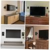 CONGARTENO 6sets Surround Sound Wall Mount Bracket for Speakers Material for Home Office Kitchen and More Sleek Black Design view 3