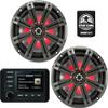 KICKER Marine Receiver and Speakers Package of 2 Items - in-Dash KM Series Digital Media Receiver & Two 8" KM Series 2-Way LED Speakers - Stereo Kit - 46KMC4 Receiver & 45KM84L Speakers view 1