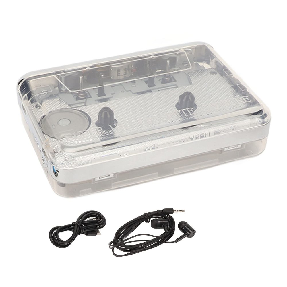 Cassette USB Retro to The MP3 Converter, a Load Tape Player for Old Ligaments to MP3 Conversion for Auto Home Home Use Transparent Shell