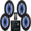 KICKER Marine Receiver and Speakers Package of 5 Items - in-Dash KM Series Digital Media Receiver & Four 6-1/2" KM Series 2-Way LED Speakers - Stereo Kit - 51KMC4 Receiver & 4X 45BKM614L Speakers view 1