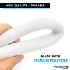 Kable Kontrol 50 Ft - 0.75 Inch Braided Cable Sleeve - Self Closing Split Wire Wrap Cord Hider Organizer Wire Loom Tubing Cover for Automotive, Industrial Cable Management - White view 4