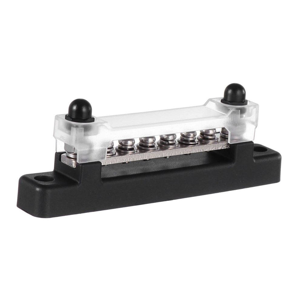 Mipcase 1pc Position Bus Bar Block with Cover for Automotive Rv and Motorcycle Flame Easy Wiring Configurations
