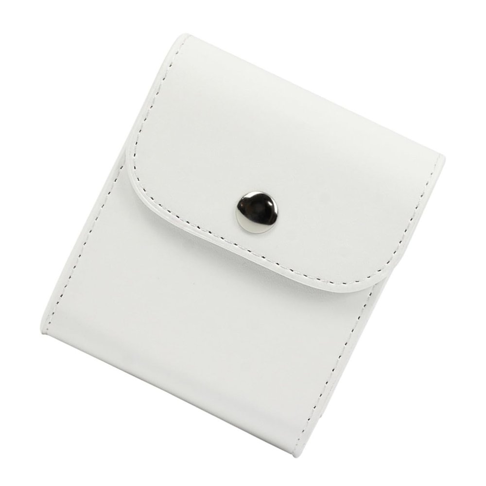 Holibanna Pu Leather Photo Case for Square Portable Photography Storage Bag for Travel Outdoor Use Stylish Pu Leather Design
