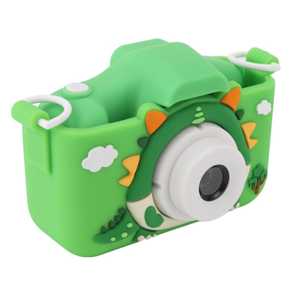 Yosoo Cute Kids Camera with Dual Cameras, Video Recording, 2.0 Inch Screen, for Kids Girls and Boys with Selfie Camera Case and Lanyard for Girls, Boys (Green)