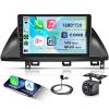 8-Core 4G+64G Qual-comm Snapdragon chip Car Radio for Honda Odyssey 2005-2010, Rimoody Car Stereo Carplay Android Auto 3D car Model Display GPS WiFi 9 Inch IPS Touchscreen Mirror Link Camera view 1