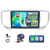 2+64G Hikity Android Car Stereo for Kia Sportage KX5 2016-2018, 9 Inch Touchscreen Radio with Wireless Carplay, Android Auto, WiFi, GPS Navigation, Bluetooth, DSP, FM RDS, EQ + Backup Camrea view 1