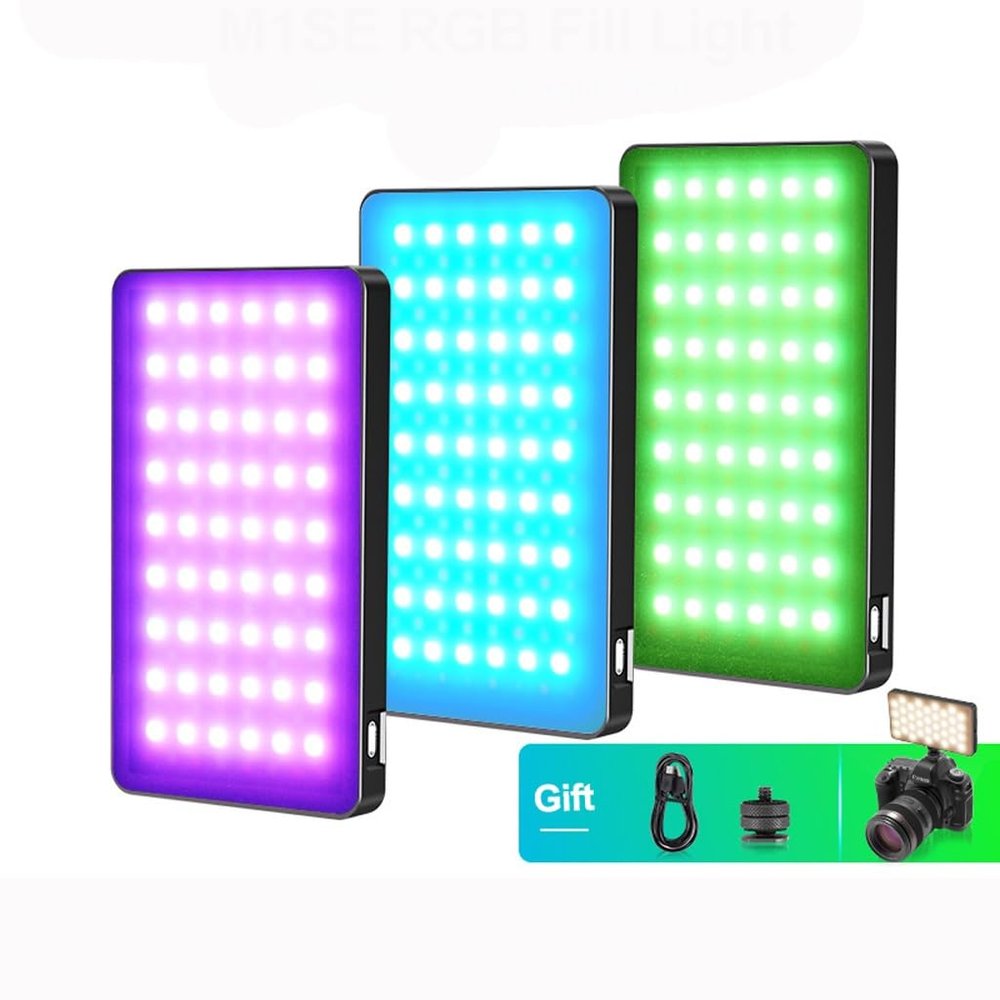 YUYUFA Mobile Live Streaming Fill Light Professional Shooting VLOG Live Streaming Atmosphere Lighting RGB Fill Light