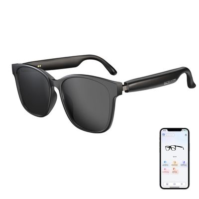 SOBAST AI Bluetooth Translation Glasses Wireless Smart Glasses, Real-time Interpretation 110+Languages, OWS Open with Magnetic Charging Port, for Learning/Travelling/Driving/Business (Black)