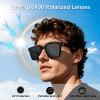 SOBAST AI Bluetooth Translation Glasses Wireless Smart Glasses, Real-time Interpretation 110+Languages, OWS Open with Magnetic Charging Port, for Learning/Travelling/Driving/Business (Black) view 3