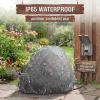 AiTURE 8" 5.4 Bluetooth Outdoor Rock Speakers, 650 Watt IPX6 Waterproof Wireless Multi-Sync up to 200 Speakers Auto-Pairing Auracast Networking Tech for Backyard Garden(Pair, Gray) (8 inch) view 2