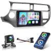 [4+64G] Android 15 Stereo for Kia Rio 2011-2014 - 9 inch IPS Touchscreen Upgrade Car Radio - Wireless Carplay and Android Auto, AI DSP, Customize Homepage, Multiple UI, WiFi, GPS + AHD Backup Camera view 1