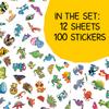 100pcs Cute Dinosaur Stickers, Dino Sticker for Kids Waterproof Vinyl Perfect for Phone Cases, Laptops, Luggage, Birthday Parties, Picnic Crafts, and Daily Decoration view 2