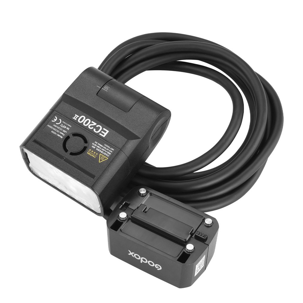 GODOX EC200II 200W Extension Flash Head with 2M Cable Portable Off-Camera Light Lamp Compatible Godox AD200ProII Pocket Flash Speedlite