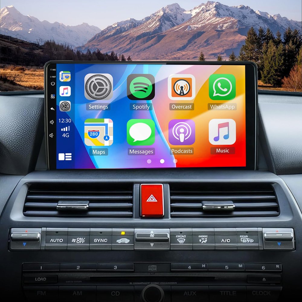 10.1" Double Din Car Radio Stereo Upgrade for Honda Accord 8th 2008 2009 2010 2011 2012 2013 Android 13 with Wireless Carplay Android Auto Touch Screen Head Nuit GPS Bluetooth/SWC/Backup Camera+MIC