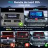 10.1" Double Din Car Radio Stereo Upgrade for Honda Accord 8th 2008 2009 2010 2011 2012 2013 Android 13 with Wireless Carplay Android Auto Touch Screen Head Nuit GPS Bluetooth/SWC/Backup Camera+MIC view 2