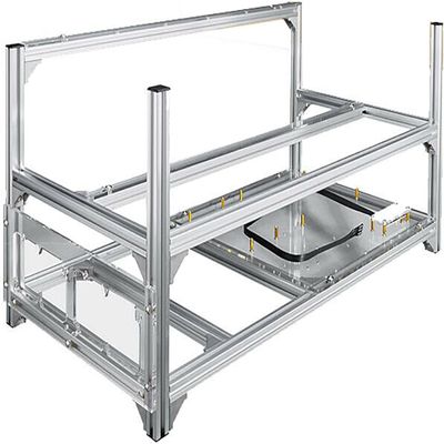 3 Layers 23 GPU Steel Mining Case Bitcoin Ethereum ETH Dual Power Supply Rack Dual Power Motherboard Bracket Computer Case Miner Frame-Rack