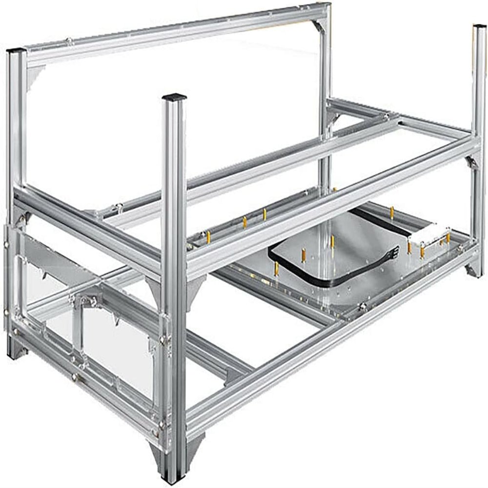 3 Layers 23 GPU Steel Mining Case Bitcoin Ethereum ETH Dual Power Supply Rack Dual Power Motherboard Bracket Computer Case Miner Frame-Rack