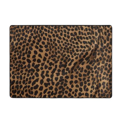 Leopard Print Print Living Room Anti Slip and Absorbent Carpet, Indoor Bedroom Bed Floor Mat, Ultra Soft Washable Carpet 80x58 in