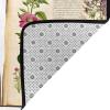 Floral in The Old Book Print Living Room Anti Slip and Absorbent Carpet, Indoor Bedroom Bed Floor Mat, Ultra Soft Washable Carpet 80x58 in view 4